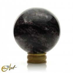 Lepidolite with tourmaline sphere
