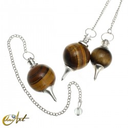 Spherical pendulum in natural stone - Tiger Eye