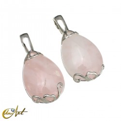 Gladness pendant with magnetic closure - Rose Quartz