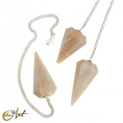 Moonstone or sunstone pendulum - Cream Moonstone
