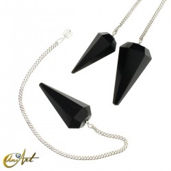 Natural gemstones pendulums - Black Obsidian 