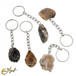 Agate geodyne keychain