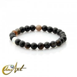 Pulseras de piedras naturales - 8 mm - Ágata Negra