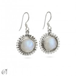Stone and silver earrings – Matahari - Moonstone