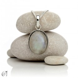 Colgante Aryuna de piedra y plata de ley - Piedra Luna