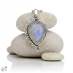Plata con piedras, colgante Circe - Piedra Luna