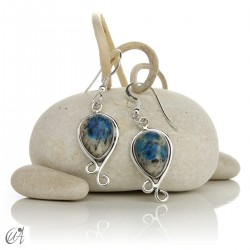 Pendientes Aine de plata y gemas - Jaspe K2