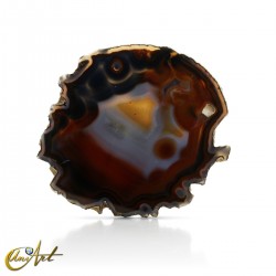 Agate sheet with reddish veins