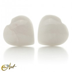 Corazón de cuarzo blanco