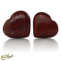 Red jasper in heart shape