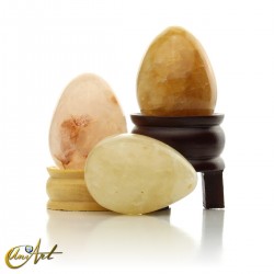 Golden quartz egg