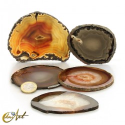 Natural color agate - various size slabs - 50 grams