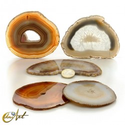 Natural color agate - various size slabs - 75 grams