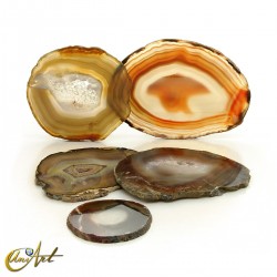 Pack de 5 láminas de ágata (variadas) - 300  gramos