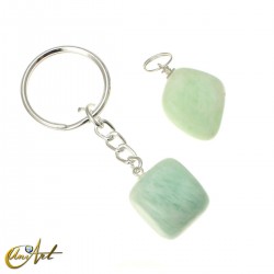 Set de llavero y colgante de piedras semipreciosas - Amazonita