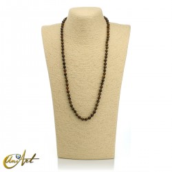 Collar de ojo de tigre, anudado - 6 mm