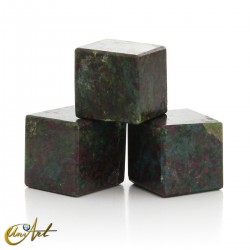 Gemstones cubes - Ruby in matrix