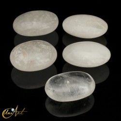 Palm stone de cuarzo, blanco o rosa - Cuarzo Blanco