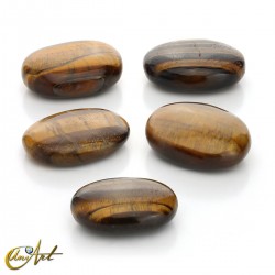 Palm stone of natural gemstones - Tiger Eye