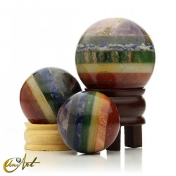 Esferas con las piedras de los chakras - 4.6 cm