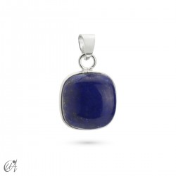 Silver pendant with stone, basic cushion model - Lapis Lazuli