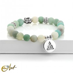 Pulsera budista de amazonita - Buda