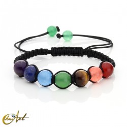 Pulsera macramé de los chakras - 8 mm