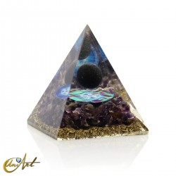 Orgonite pyramid with sphere - Model 1
