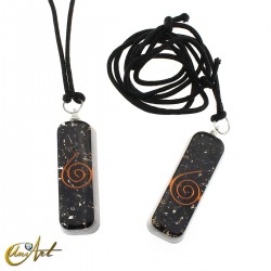 Black Tourmaline Orgonite Pendant - Model 1