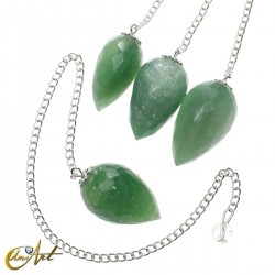 Péndulo tallado briolette - Aventurina Verde