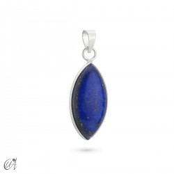 Colgante de plata y piedra, modelo marquesa básico - Lapislázuli