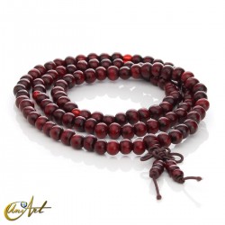 Japa mala de cuentas de madera 8 mm - Rojo.