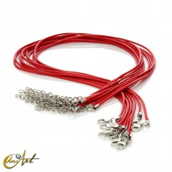 Pack de 10 cordones de nylon encerado - Rojo.