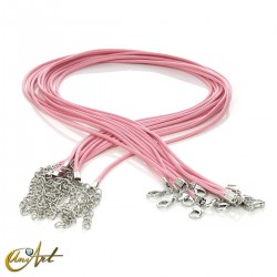 Pack de 10 cordones de nylon encerado - Rosa