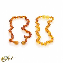 Very small amber necklace - Unicolor