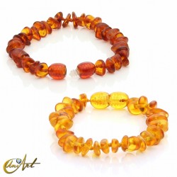 Pulsera pequeñita de chips de ámbar báltico