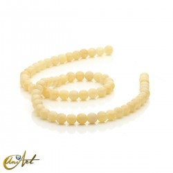 Yellow calcite round beads - 6 mm
