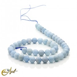Aquamarine round beads - 8 mm