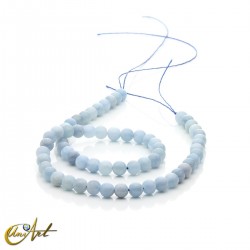 Aquamarine round beads - 6 mm