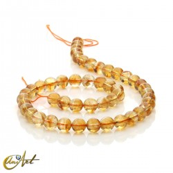 Citrine round beads - 8 mm