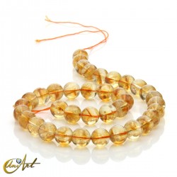 Hebras de citrino, cuentas redondas - 10 mm