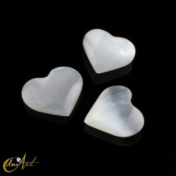 Corazón de selenita blanca - 4.0 cm