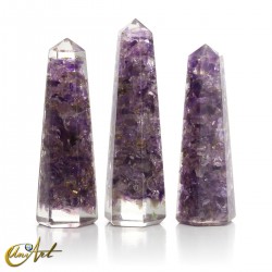 Natural Stone Orgonite Point, 6 cm - Amethyst