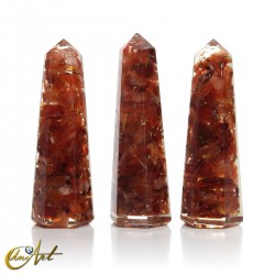Natural Stone Orgonite Point, 6 cm - Carnelian