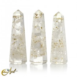 Natural Stone Orgonite Point, 6 cm - Crystal Quartz