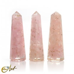 Natural Stone Orgonite Point, 6 cm - Rose Quartz