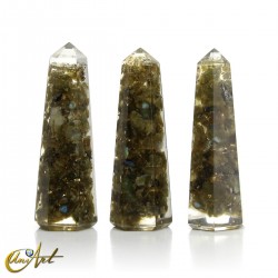 Natural Stone Orgonite Point, 6 cm - Labradorite