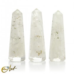 Natural Stone Orgonite Point, 6 cm - Selenite