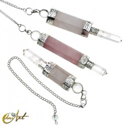 Healing wand pendulum - Rose Quartz