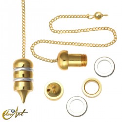 Péndulo pequeño de metal con testigo y anillos